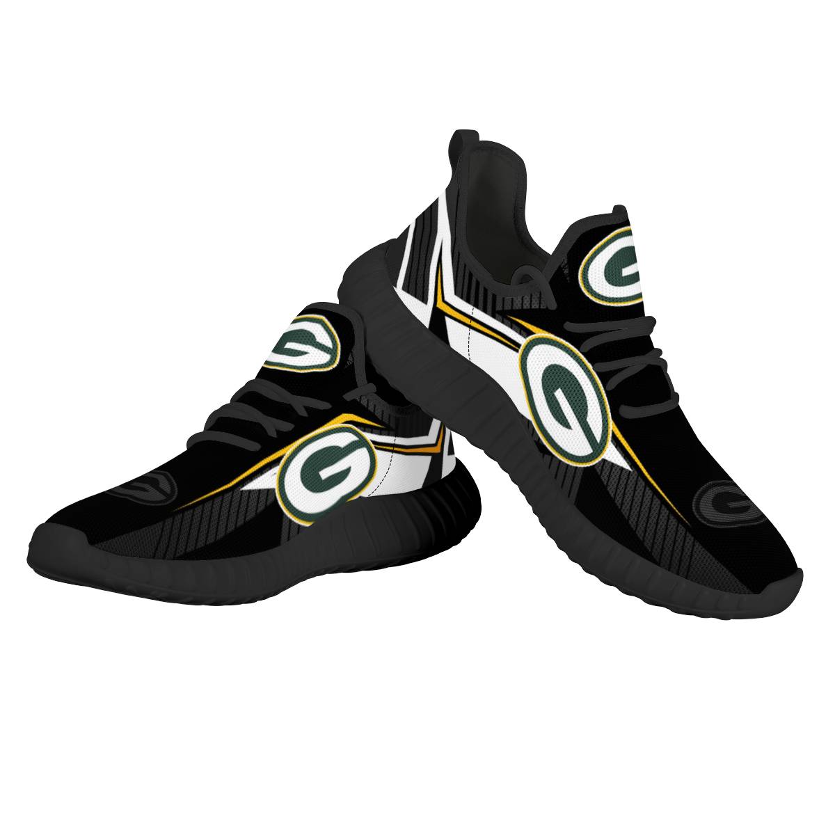 Women's Green Bay Packers Mesh Knit Sneakers/Shoes 011